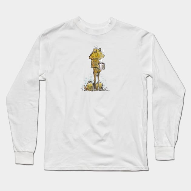 Tired Frog Long Sleeve T-Shirt by Jason's Doodles